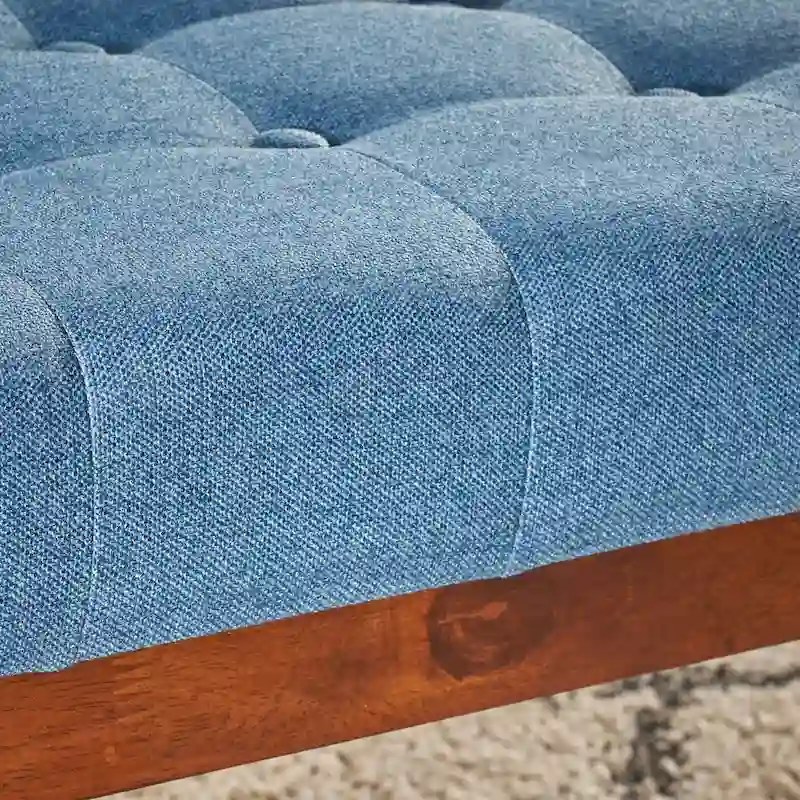Flavel Tufted Fabric Ottoman Bench by Christopher Knight Home