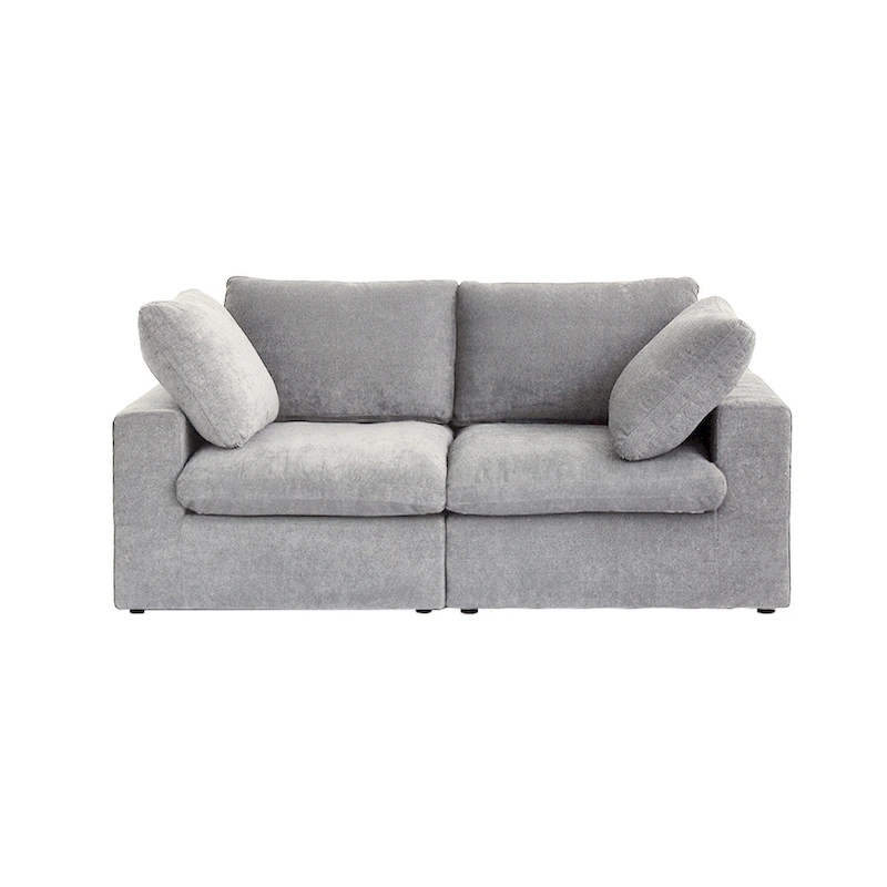 80 Linen Upholstered Loveseat Sofa Sectional Couch