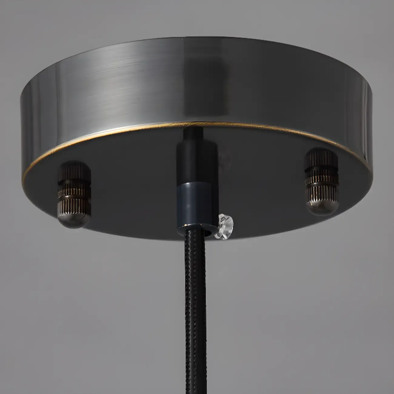 Modern Green Stone Cylinder Black Hanging Pendant Light