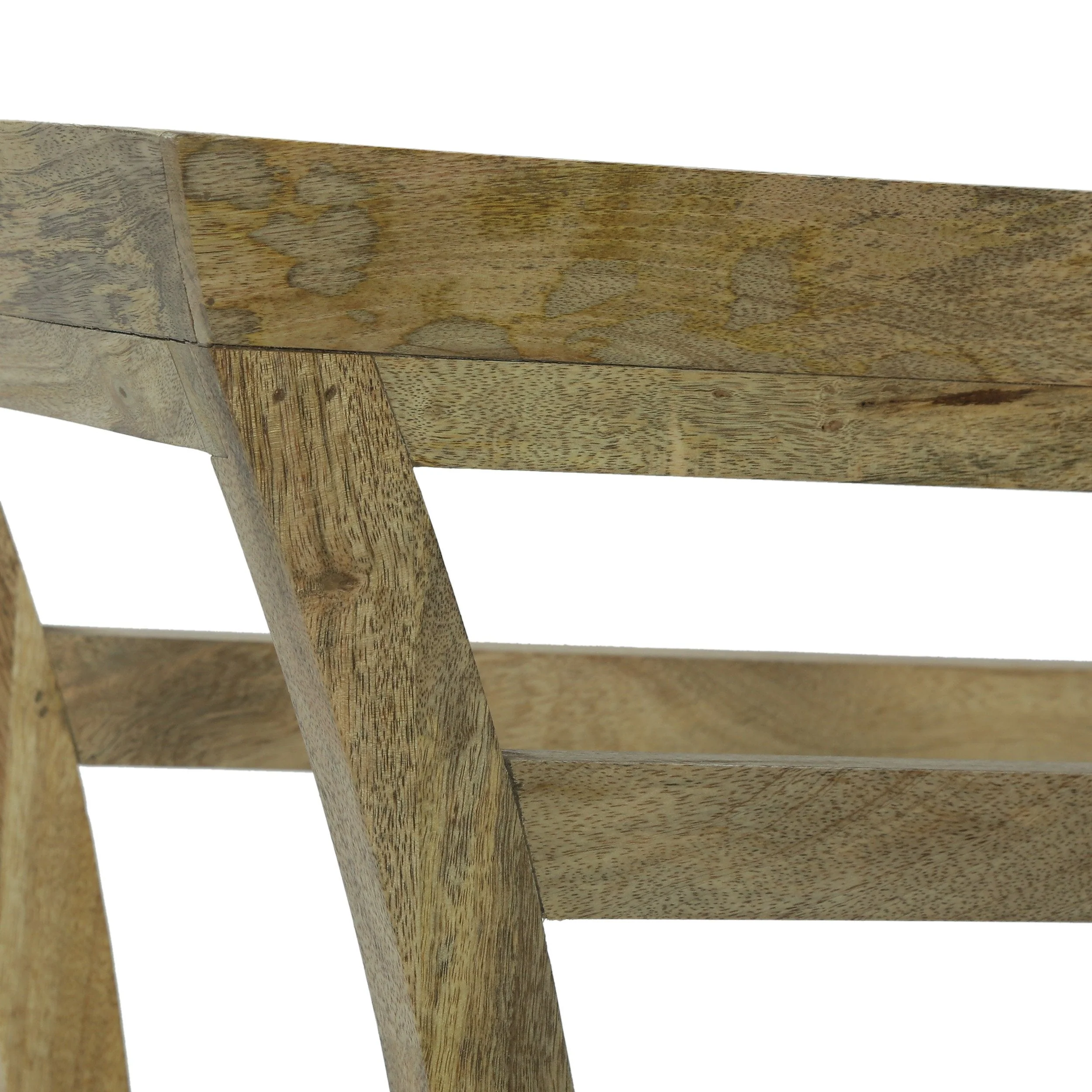Rustic Handcrafted Mango Wood Console Table, Natural - NH758413