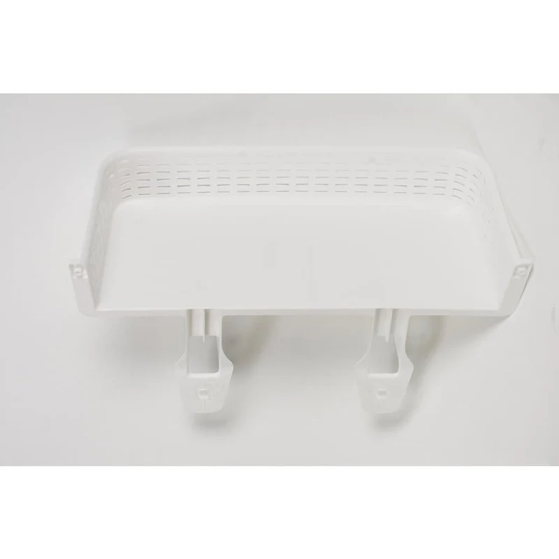 White Rattan-Style Recycled Plastic Over-Toilet Bathroom Shelf