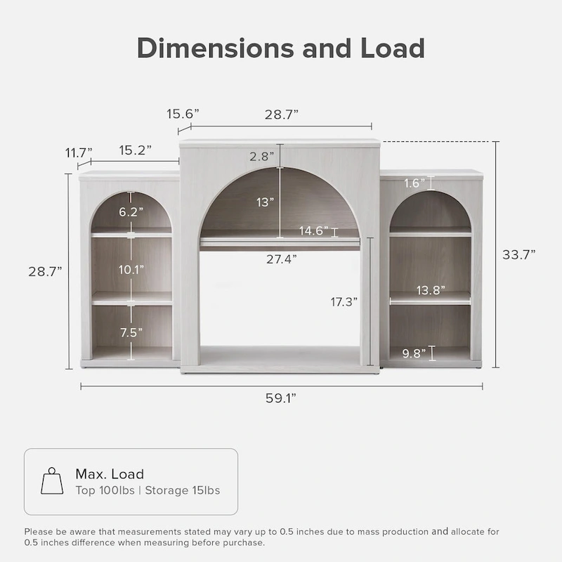 Mopio Blake Electric Fireplace Mantel TV Stand
