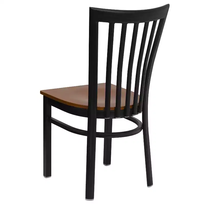 Flash Furniture Black School House Back Metal Restaurant Chair