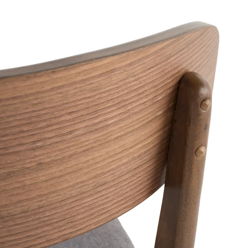 Fabric-upholstered Wood Dining Chairs