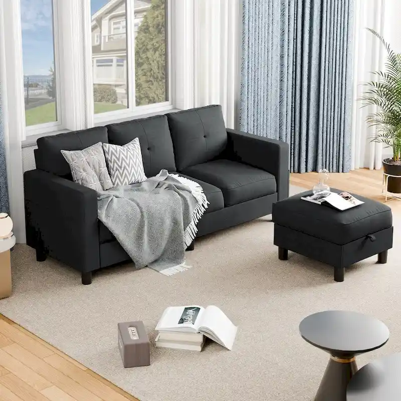 Futzca Convertible Sectional Sofa Couch, L Shaped Couch Sofa