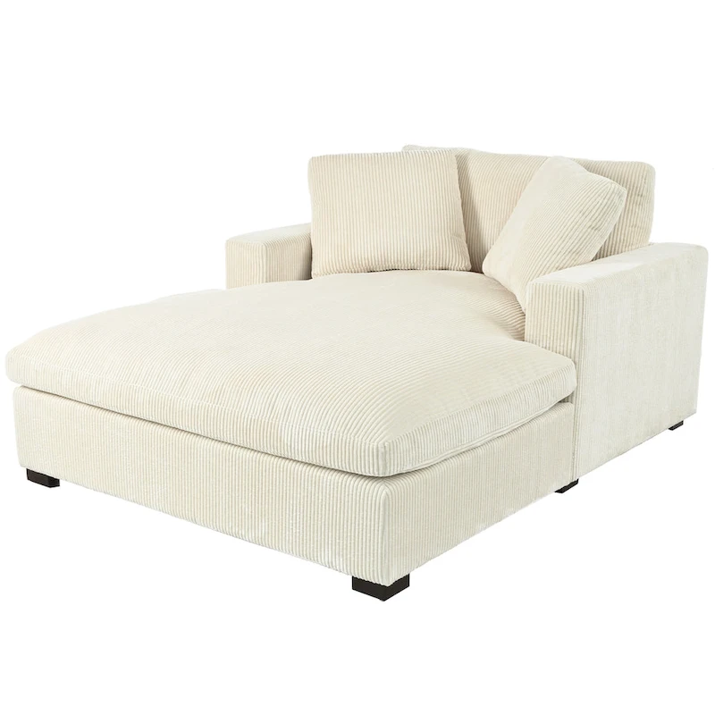 Beige 53.5 Chaise Lounge Chair