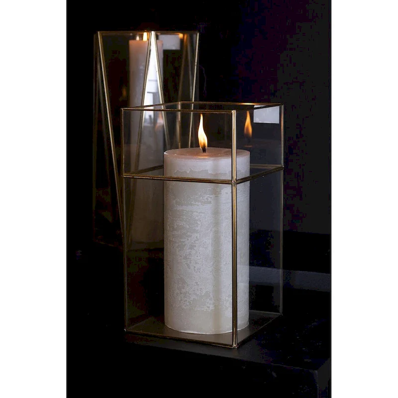 Hurricane Square in Iron Glass with Gold - A