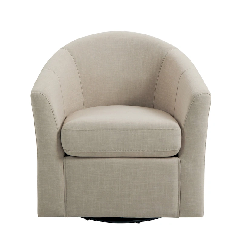 Swivel Accent Chair with Metal Base - 30.7W x 29.9H x 27.5D