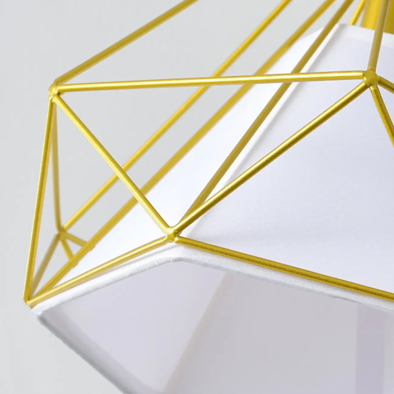 Modern Hallway Metal Rhombus Semi Flush Ceiling Light