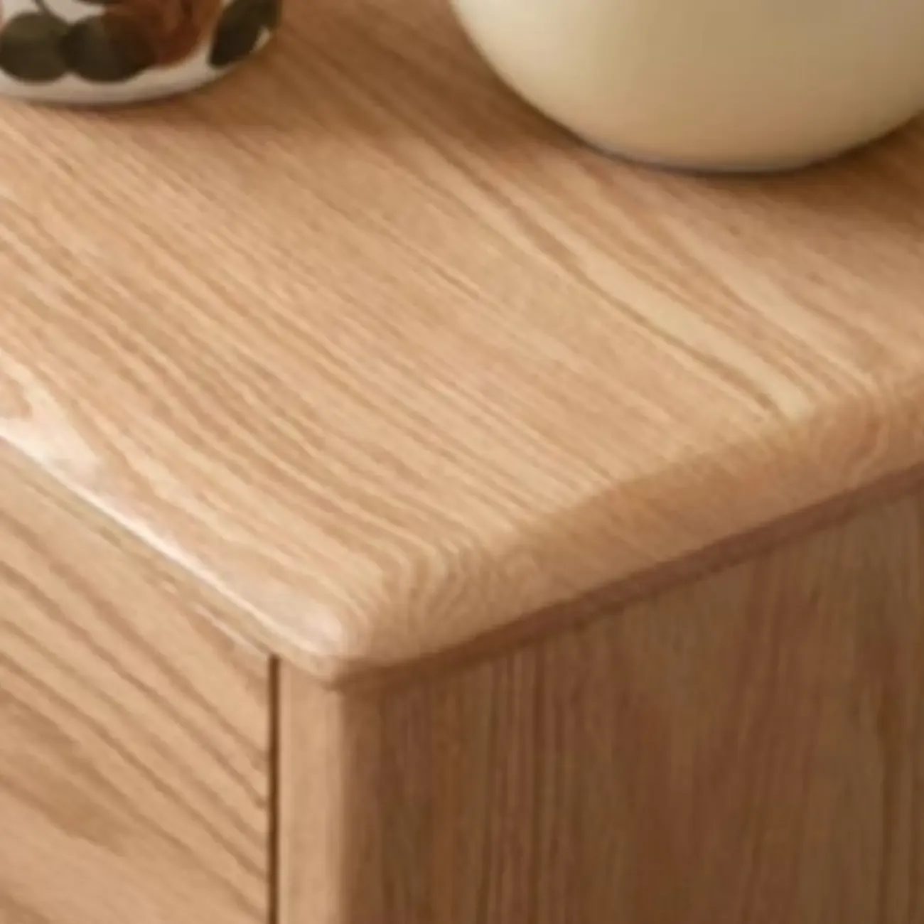 Narrow Modern Wooden Nightstand with 3 Drawers