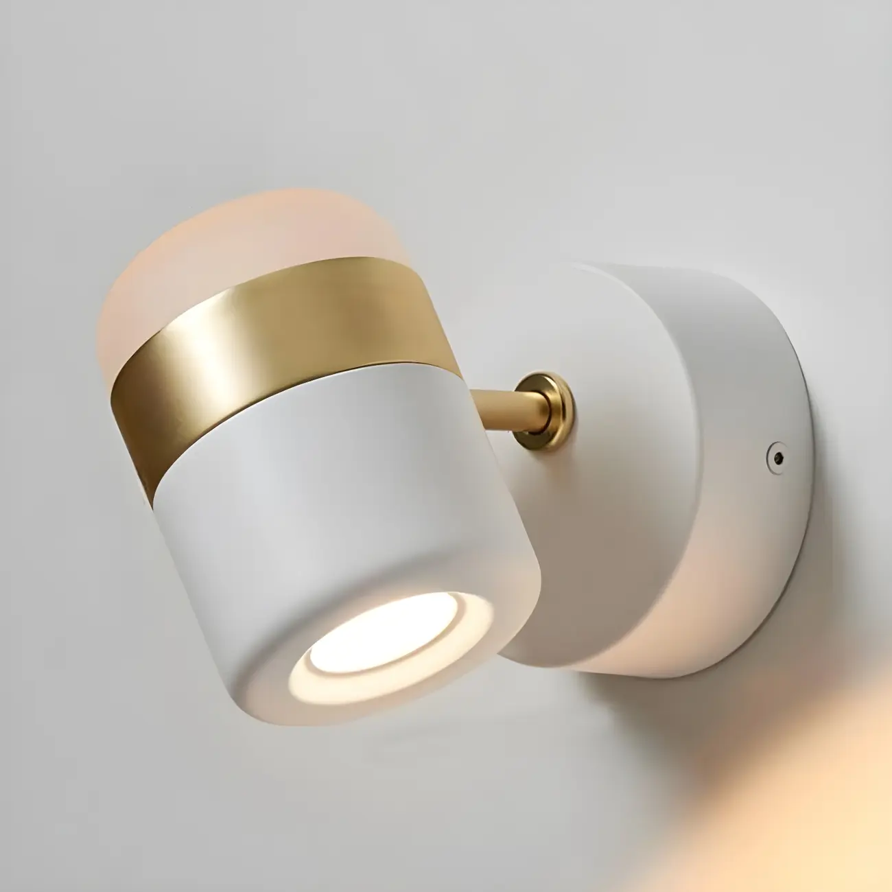 Modern 2-Light Cylinder Adjustable Wall Sconce