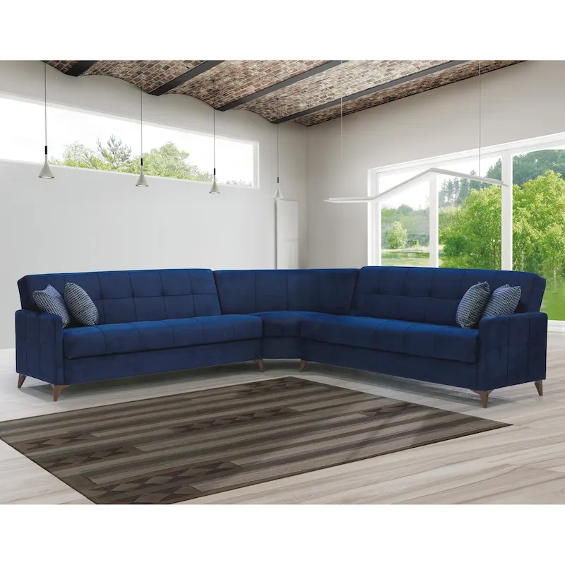 Nazim Fabric Convertible Sleeper Sectional Sofa
