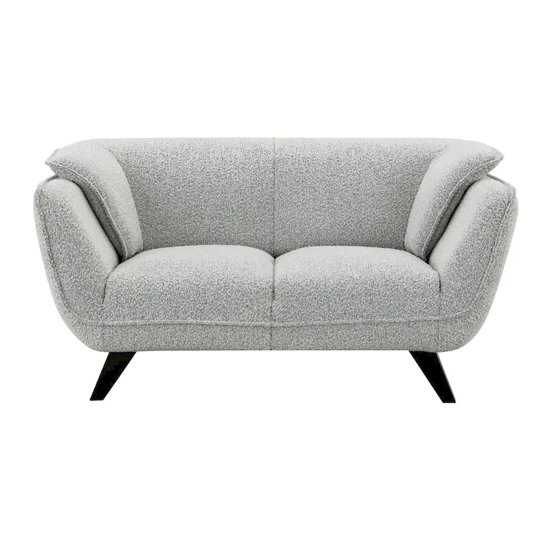Light Gray Boucle Loveseat