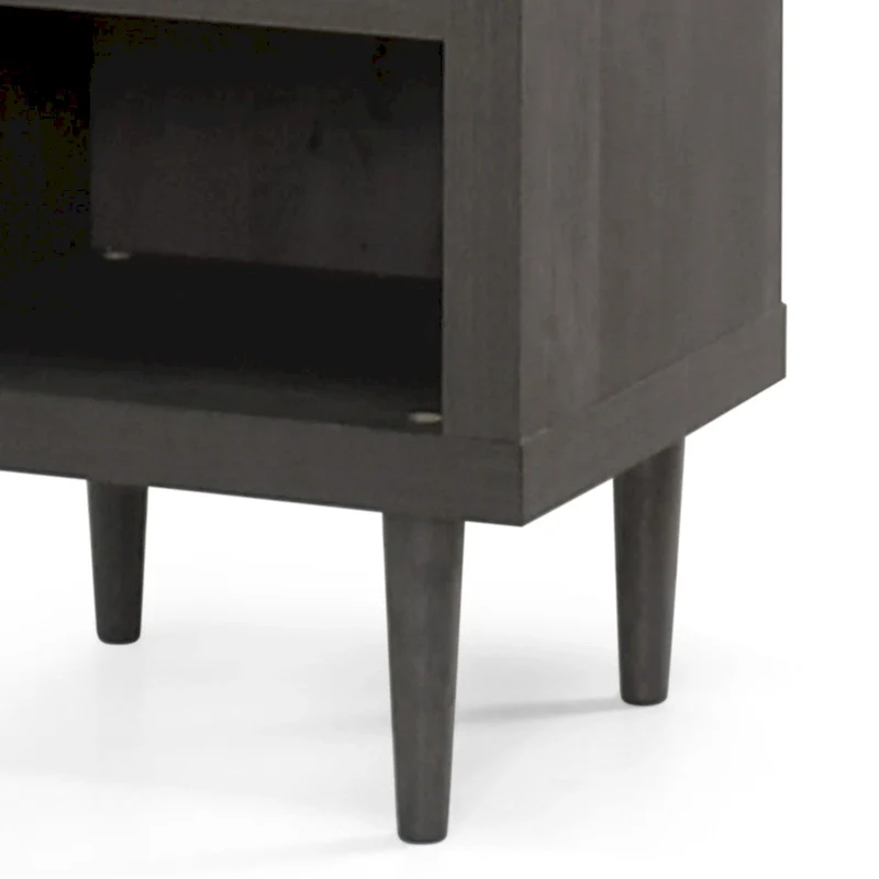 Single Drawer Nightstand with Open Shelf