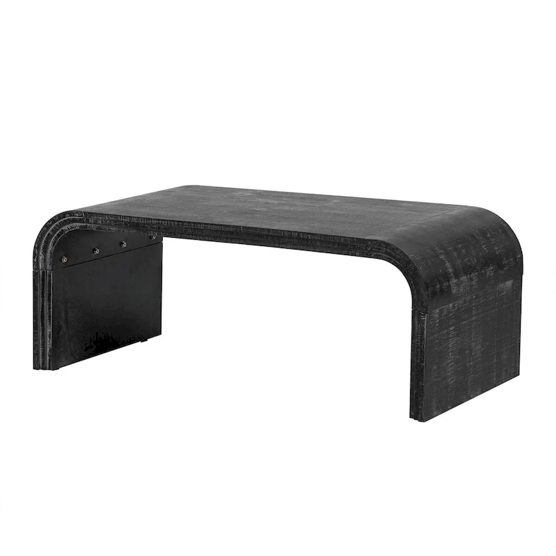 Minimalist Coffee Table with Curved Art Deco Design