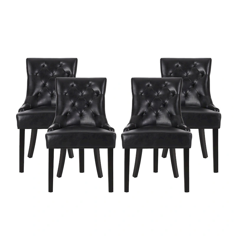 Cheney Tufted Dining Chairs (Set of 4) by Christopher Knight Home