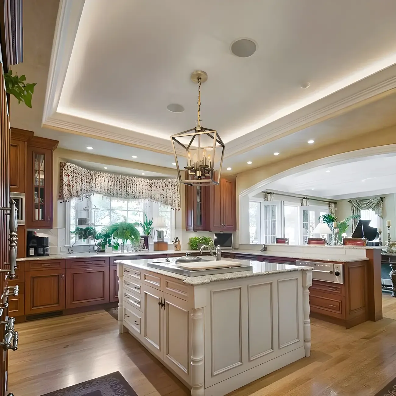 Industrial Black Metal Square Caged Kitchen Pendant Chandelier