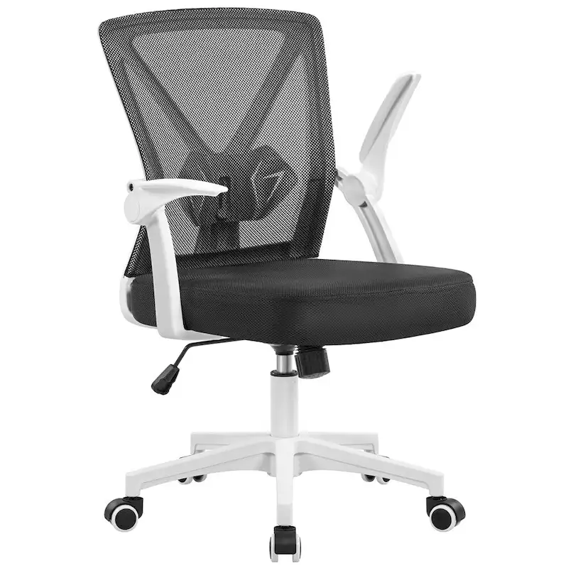 Yaheetech Mesh Office Chair with Flip-up Armrests Comfy Desk Chair - N/A