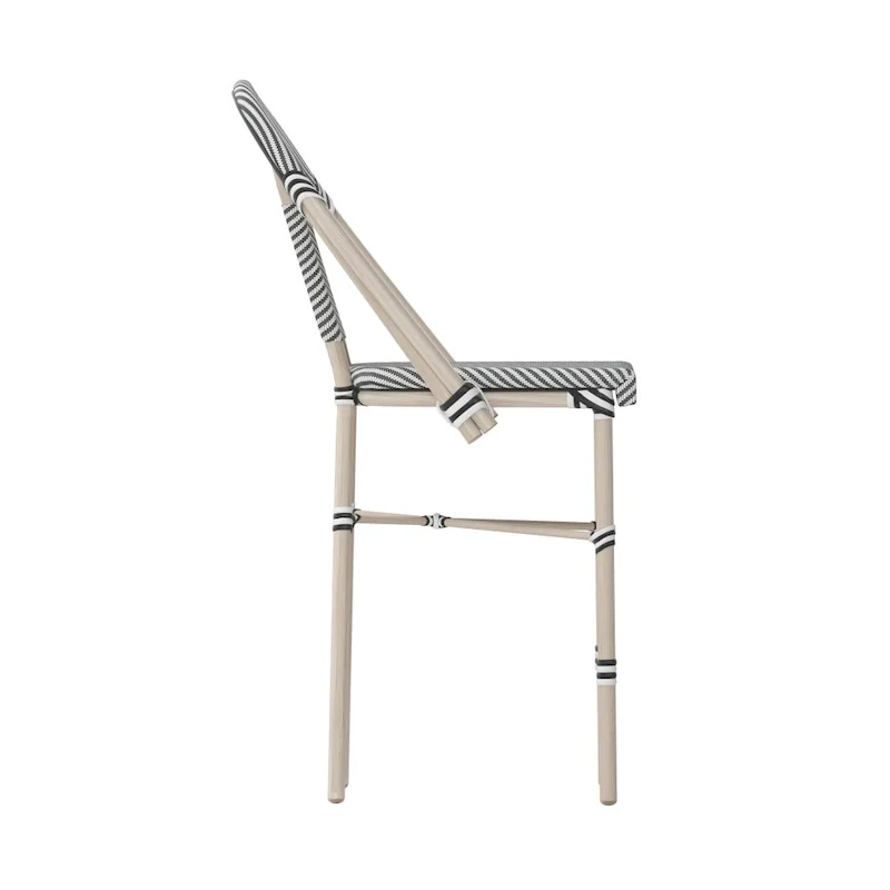 2PK Stacking Bistro Chair with Metal Frame & PE Seat