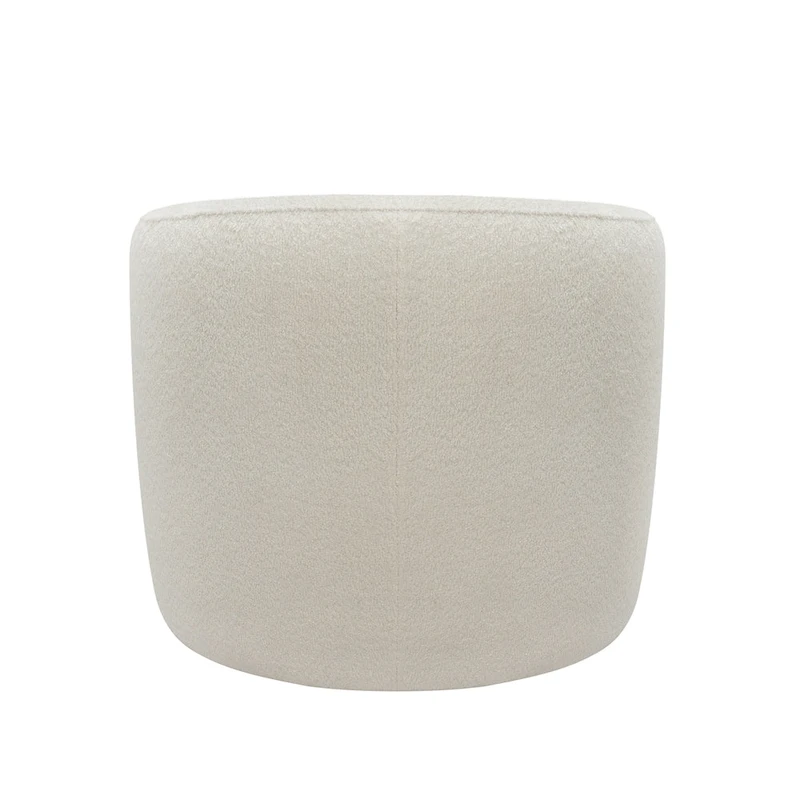 Boucle Upholstered Accent Chair with Curved Back, Plush Seating and No Assembly Required