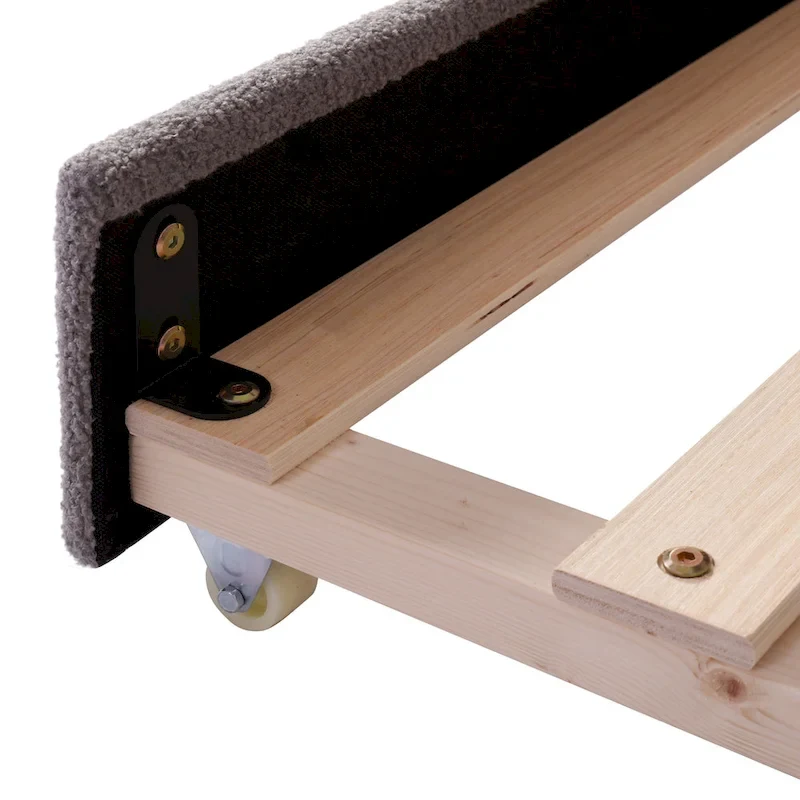 Full Teddy Fleece Daybed with Trundle and LED Lights