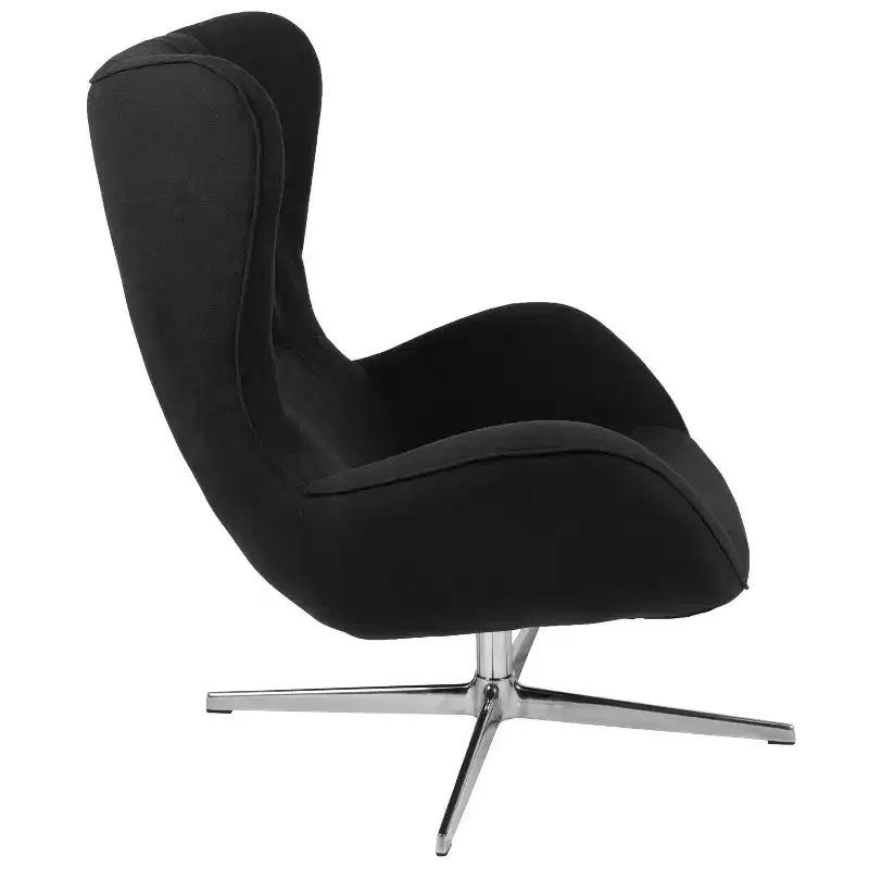 Emma and Oliver Home and Office Retro Swivel Wing Accent Chair