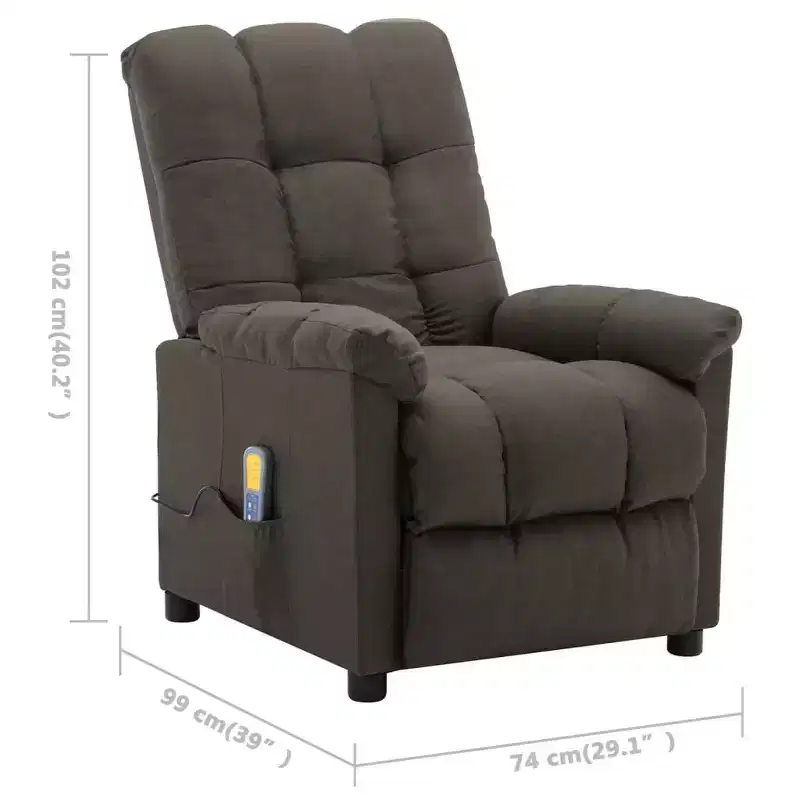 vidaXL Electric Massage Chair Dark grey