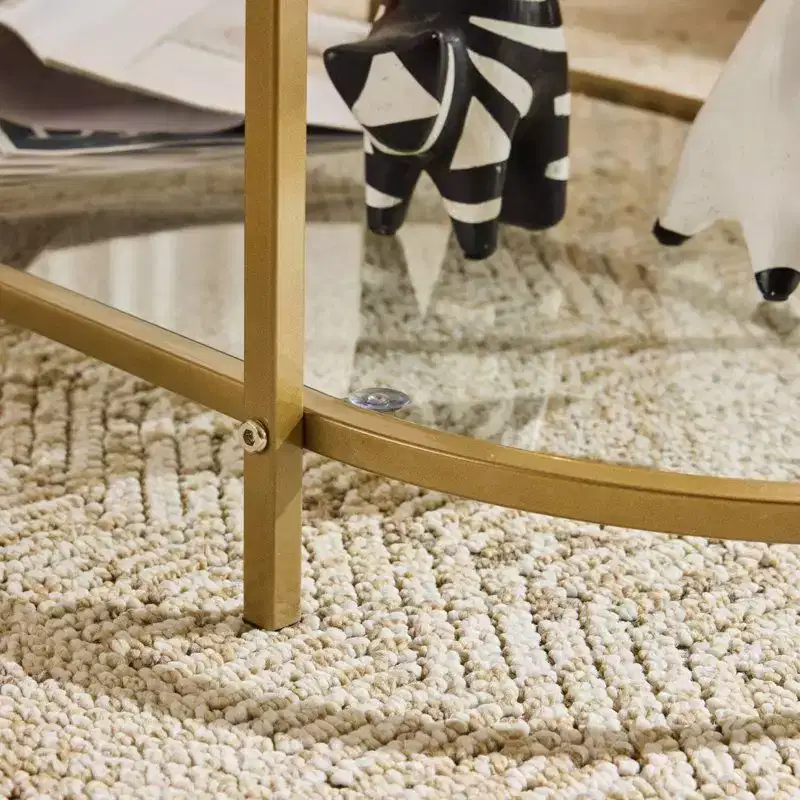 Karl Home Oval Glass Coffee Table