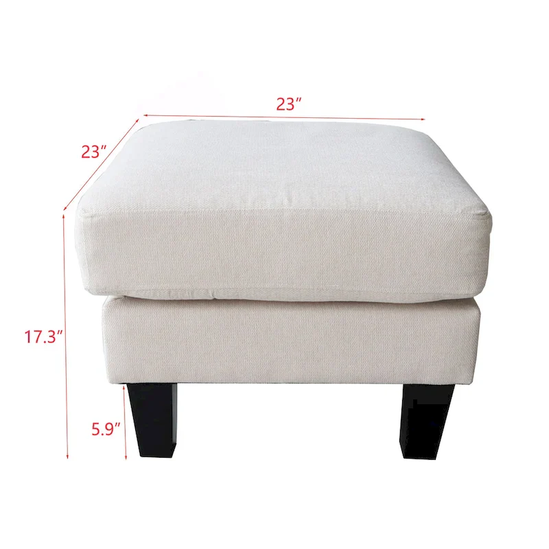 Fabric Upholstered Ottoman