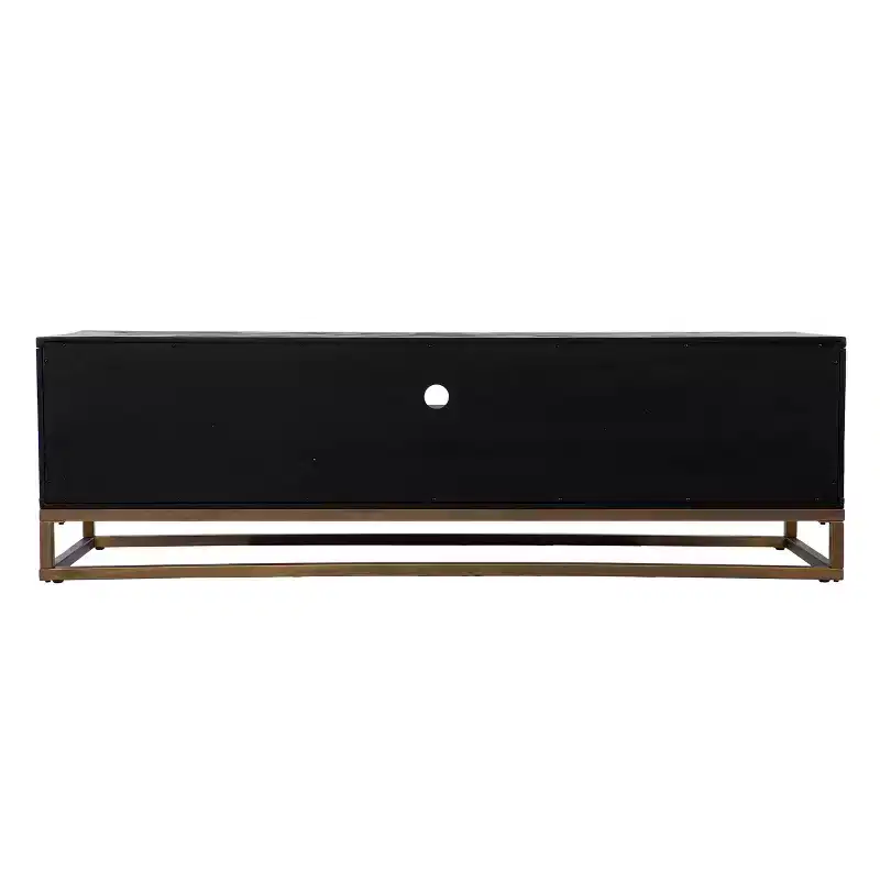 3-Shelf Iron & Wood Storage Console, Natural/Black, Single User