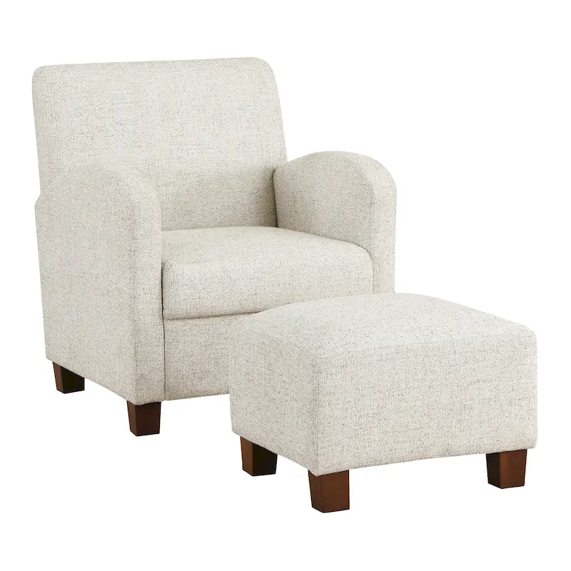 Aiden Chair & Ottoman with Espresso Legs