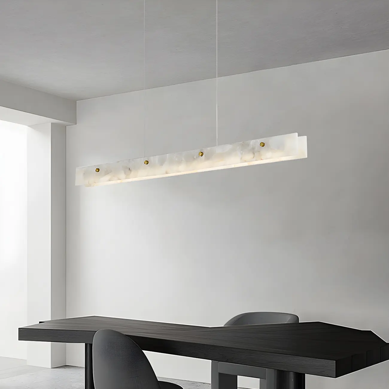 Modern Gold Metal Rectangle Kitchen Island Pendant Light