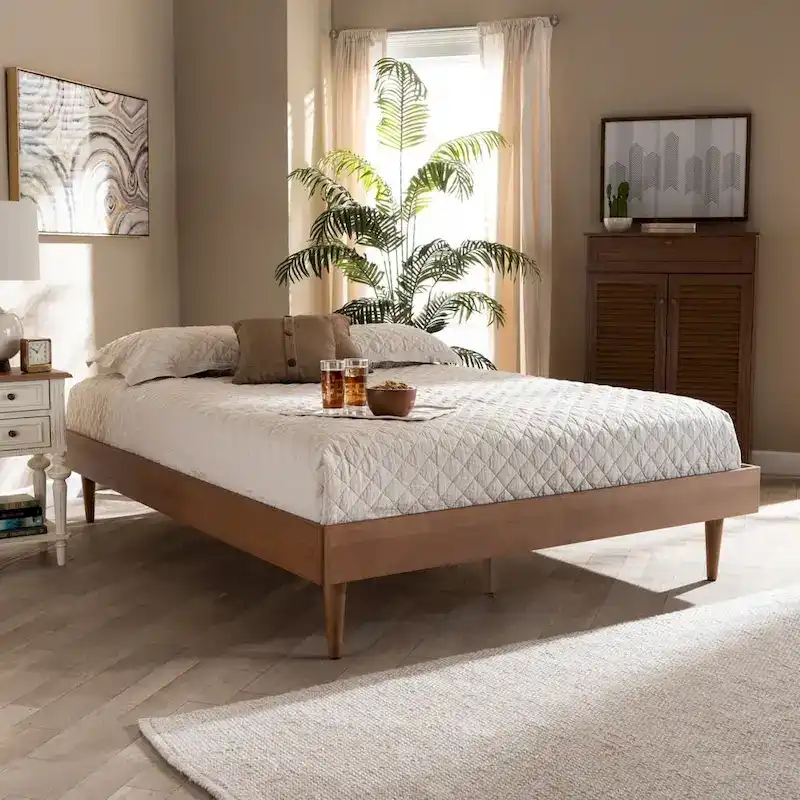 Carson Carrington Banga Mid-century Modern Wood Bed Frame