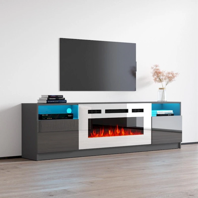 Strick & Bolton Amsden Electric Fireplace TV Stand