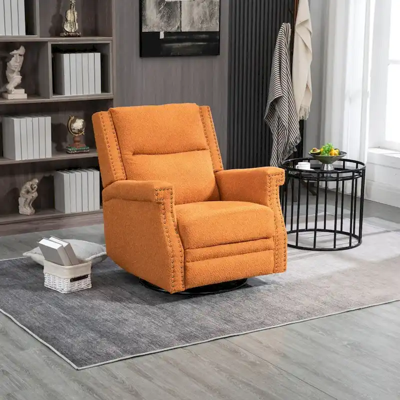 Swivel Manual Recliner Chair 360 Degree Leisure Arm Chair, Nursery Rocking Chairs