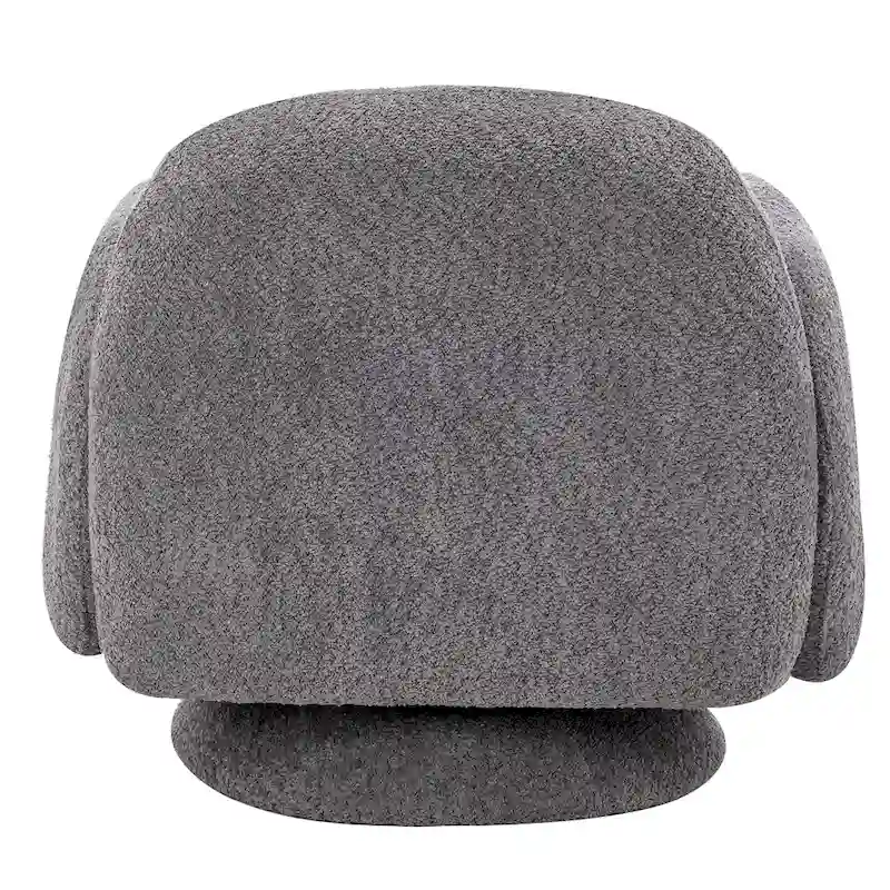 Boucle Upholstered Swivel Accent Barrel Chair with Armrest, Set of 1