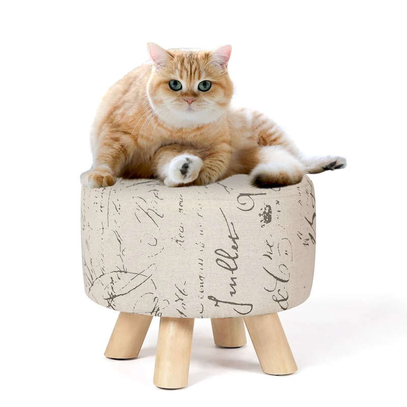 Adeco Foot Rest Ottoman Pet Stool