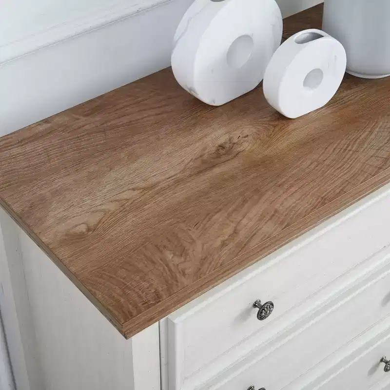 Beige Modern 5-Drawer Dresser, Single
