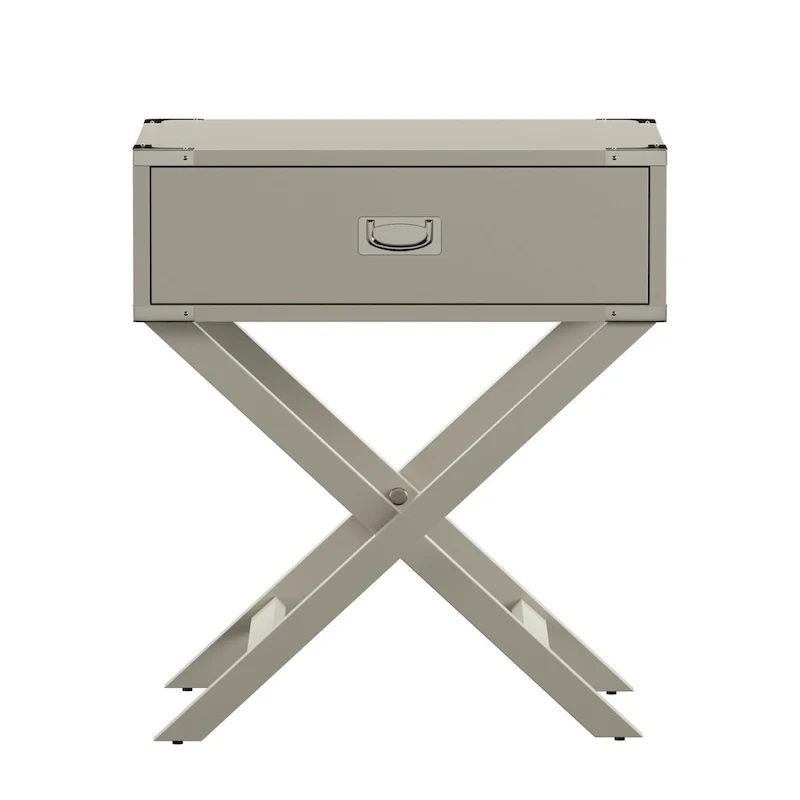 Kenton II X Base Wood Accent Campaign Table iNSPIRE Q Modern