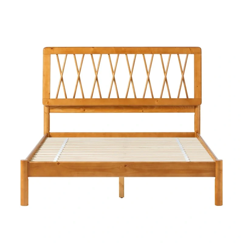 X Spindle Solid Wood Full Bed