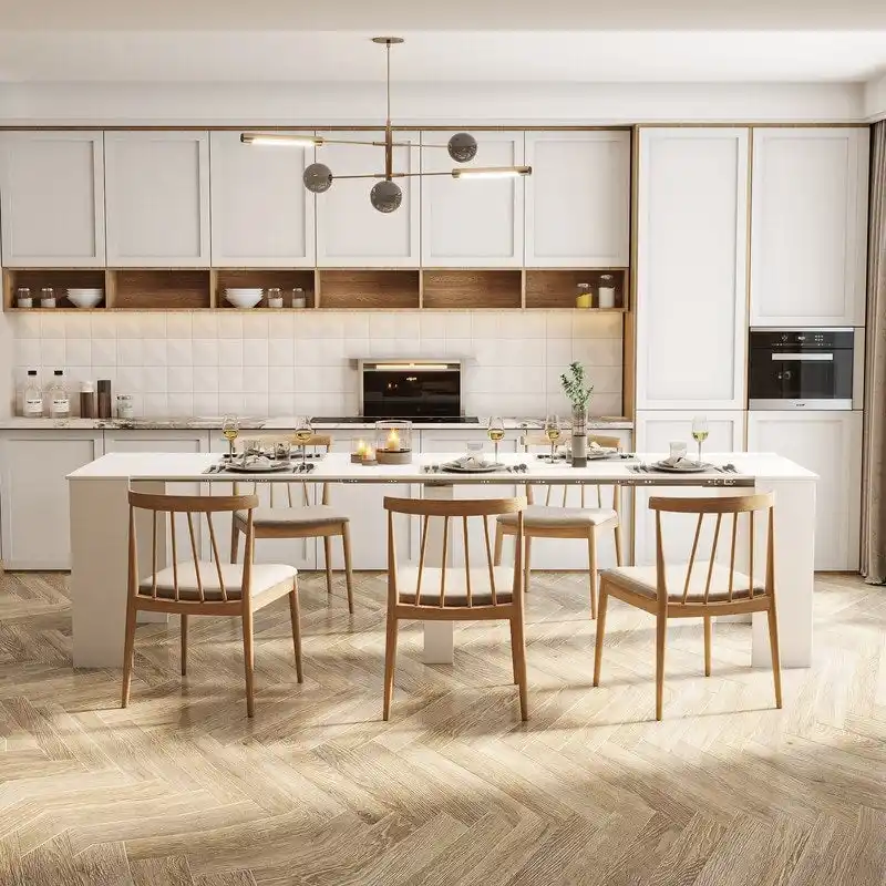 Multifunctional Extendable Wooden Dining Table