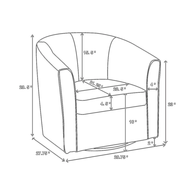 Slickly Compact Accent Chair, Red
