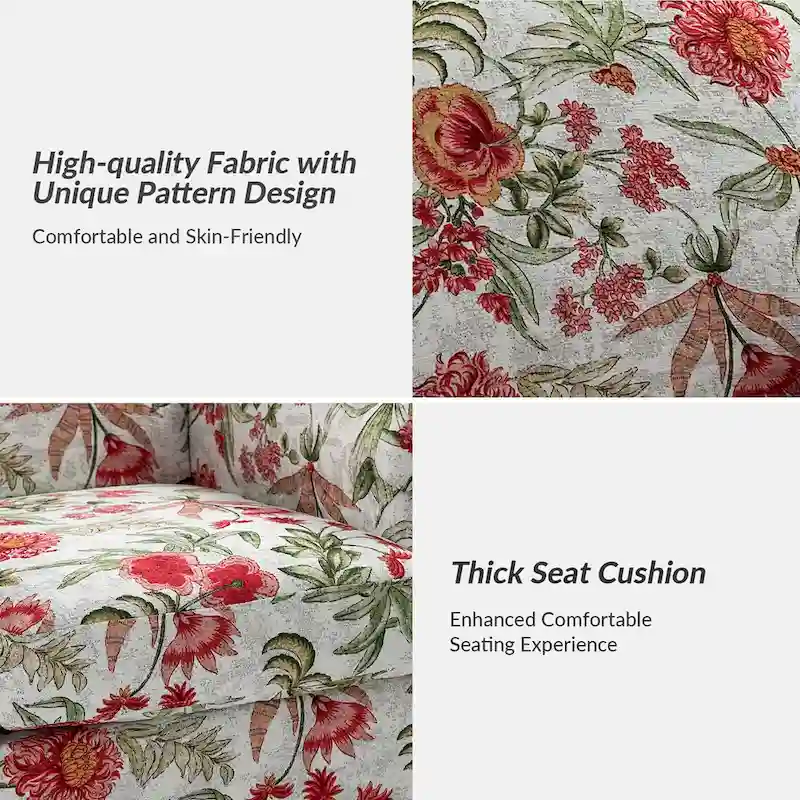 Giampiero Wooden Upholstery Armchair with Nailhead Trims by HULALA HOME