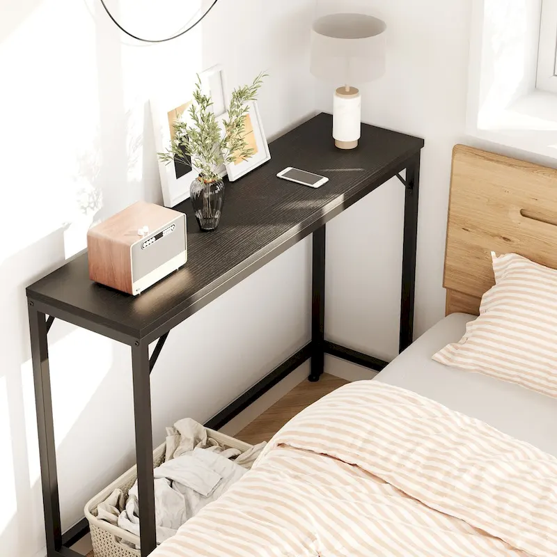 Narrow Console Table Sofa Table Industrial Hallway Table for Entryway