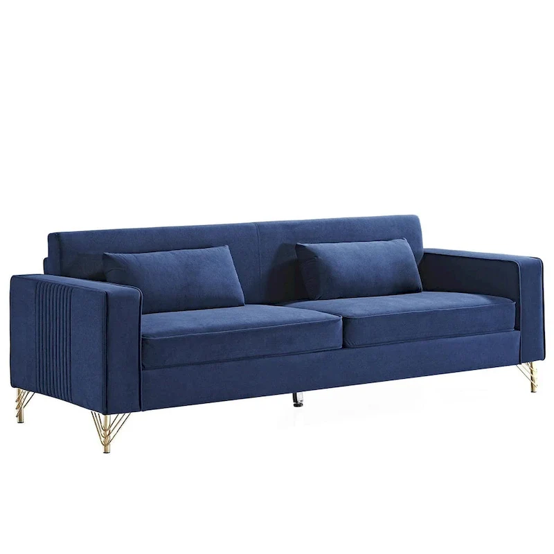 Modern Velvet Upholstered Living Room Sofa