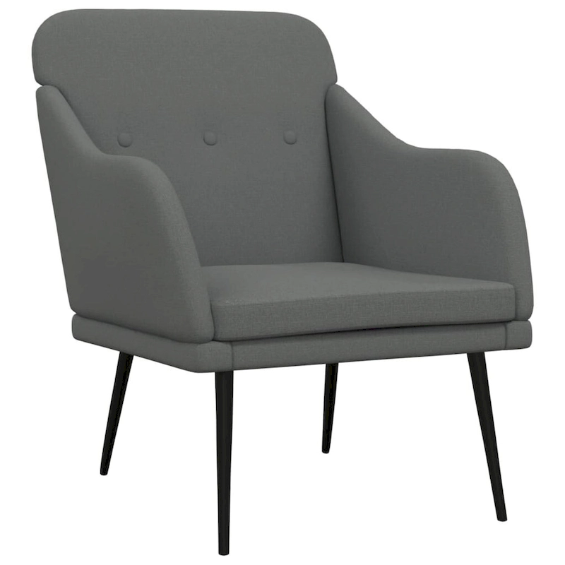 vidaXL Armchair Dark Gray 24.8x29.9x31.5 Fabric - 24.8 x 29.9 x 31.5