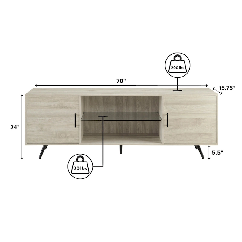 Middlebrook Designs 70-inch Mid-Century Modern TV Stand