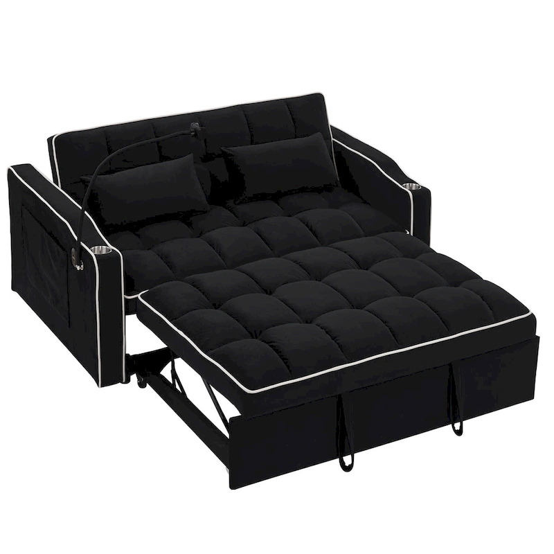 55.51 inch versatile foldable sofa bed in 3 lengths