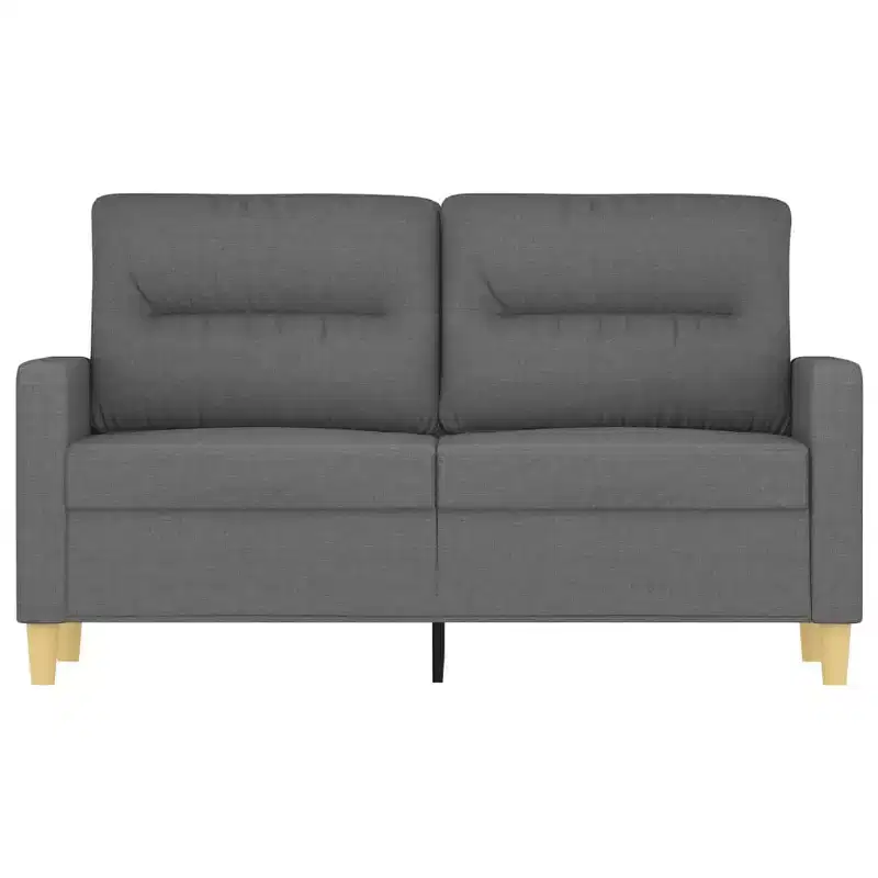 2-seater Sofa Dark Grey Polyester, Metal, Textilene 2-Seater