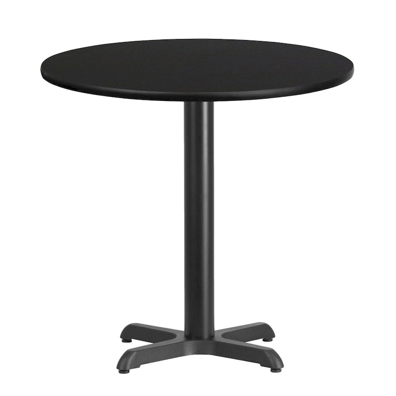 30 Round Laminate Table Top with 22 x 22 Table Height Base - 30W x 30D x 31.125H - 30W x 30D x 31.125H